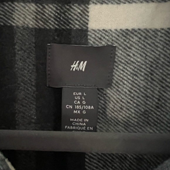 H&M men’s flannel size L - Picture 3 of 3